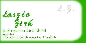 laszlo zirk business card